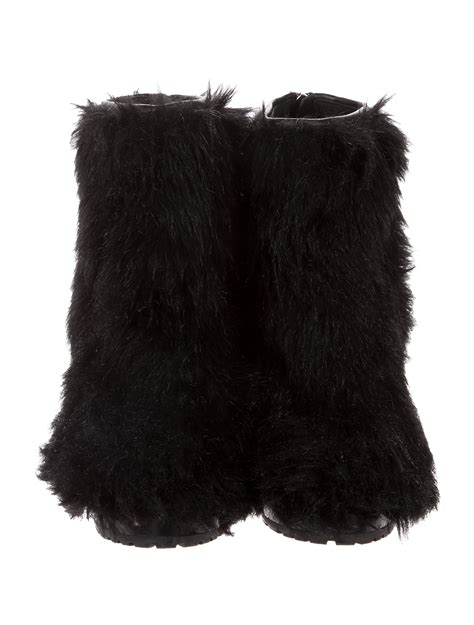 white chanel faux fur boots|Chanel shoes website.